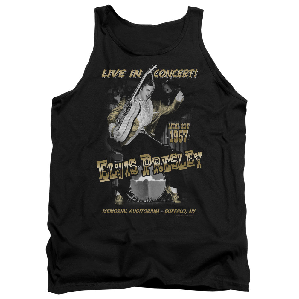 ELVIS PRESLEY/LIVE IN BUFFALO - ADULT TANK - BLACK