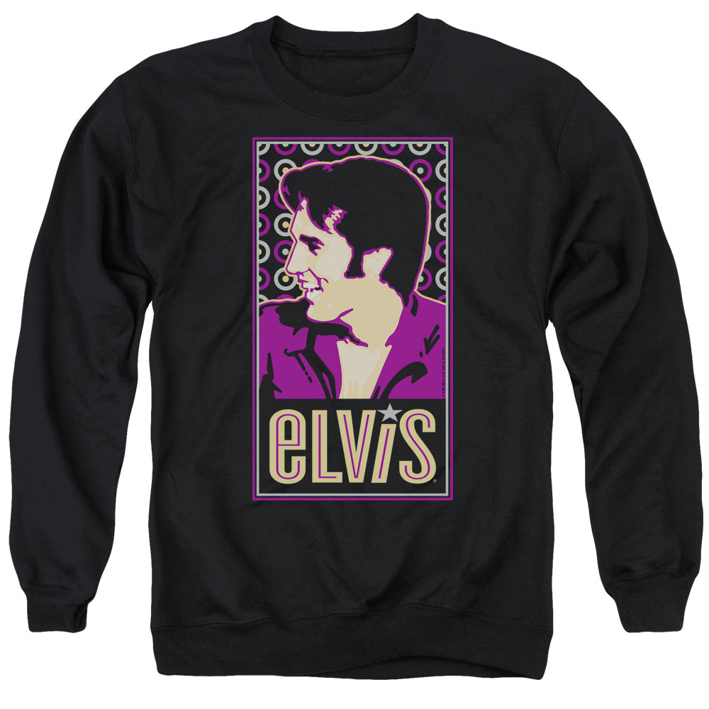 ELVIS PRESLEY/ELVIS IS - ADULT CREWNECK SWEATSHIRT - BLACK