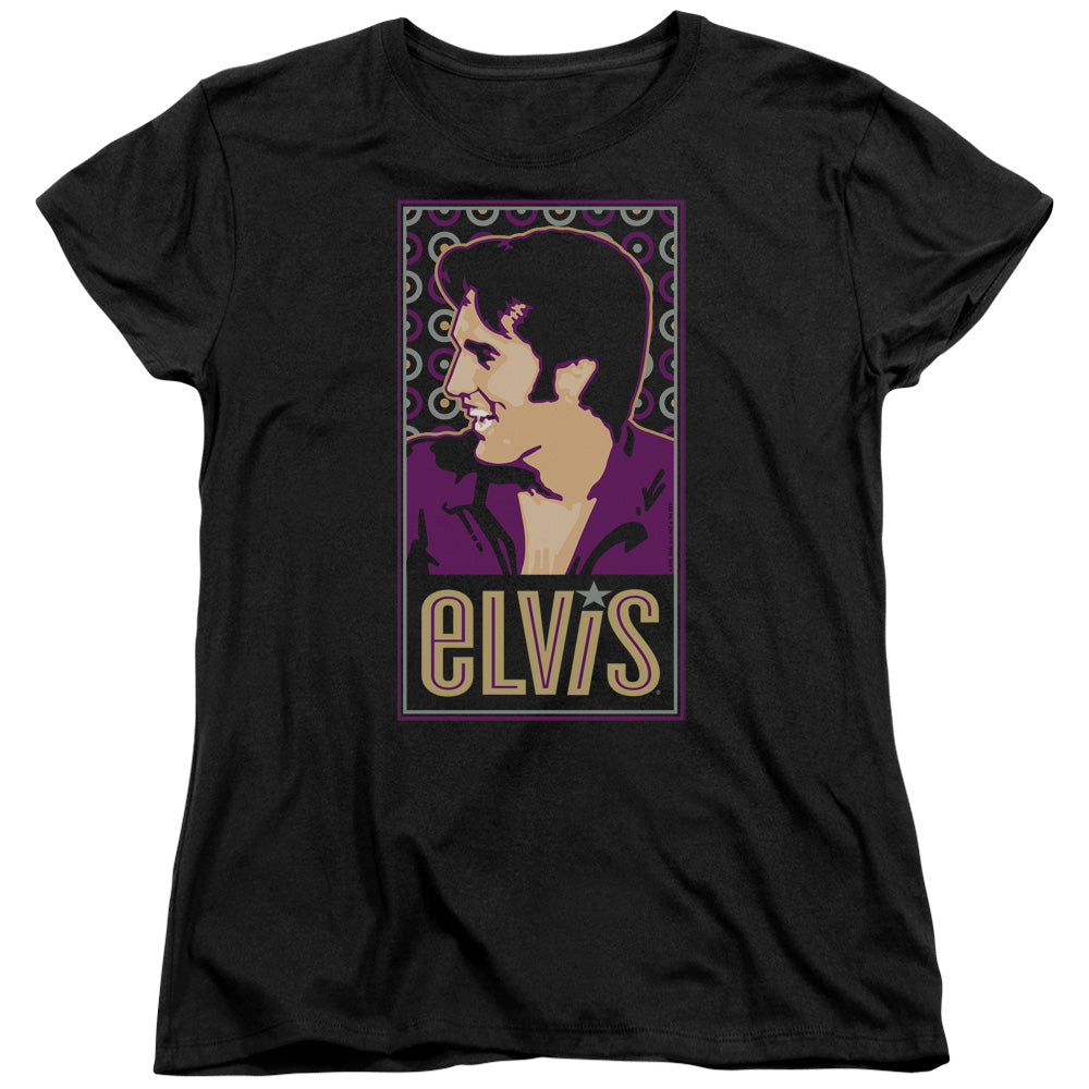 ELVIS PRESLEY/ELVIS IS - S/S WOMENS TEE - BLACK