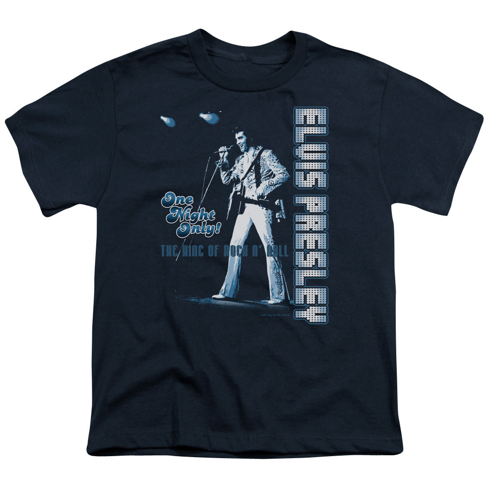 ELVIS PRESLEY/ONE NIGHT ONLY - S/S YOUTH 18/1 - NAVY