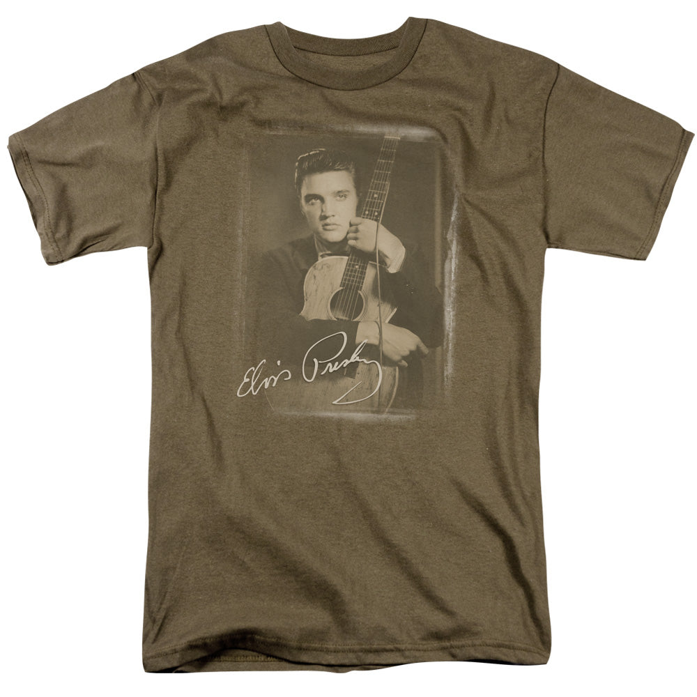 ELVIS PRESLEY/GUITAR MAN - S/S ADULT 18/1 - SAFARI GREEN