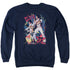 ELVIS PRESLEY/EAGLE ELVIS - ADULT CREWNECK SWEATSHIRT - NAVY
