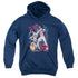 ELVIS PRESLEY/EAGLE ELVIS - YOUTH PULLOVER HOODIE - NAVY