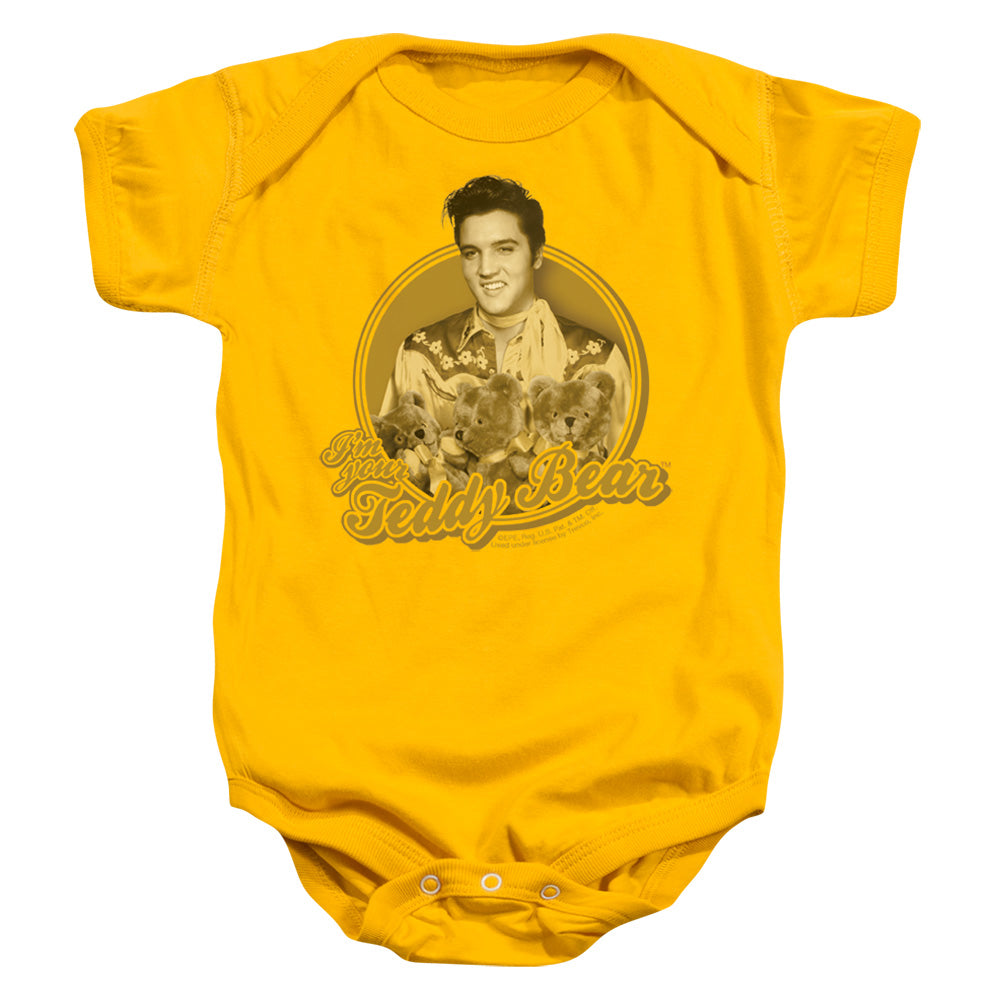 ELVIS PRESLEY/TEDDY BEAR - INFANT SNAPSUIT - GOLD