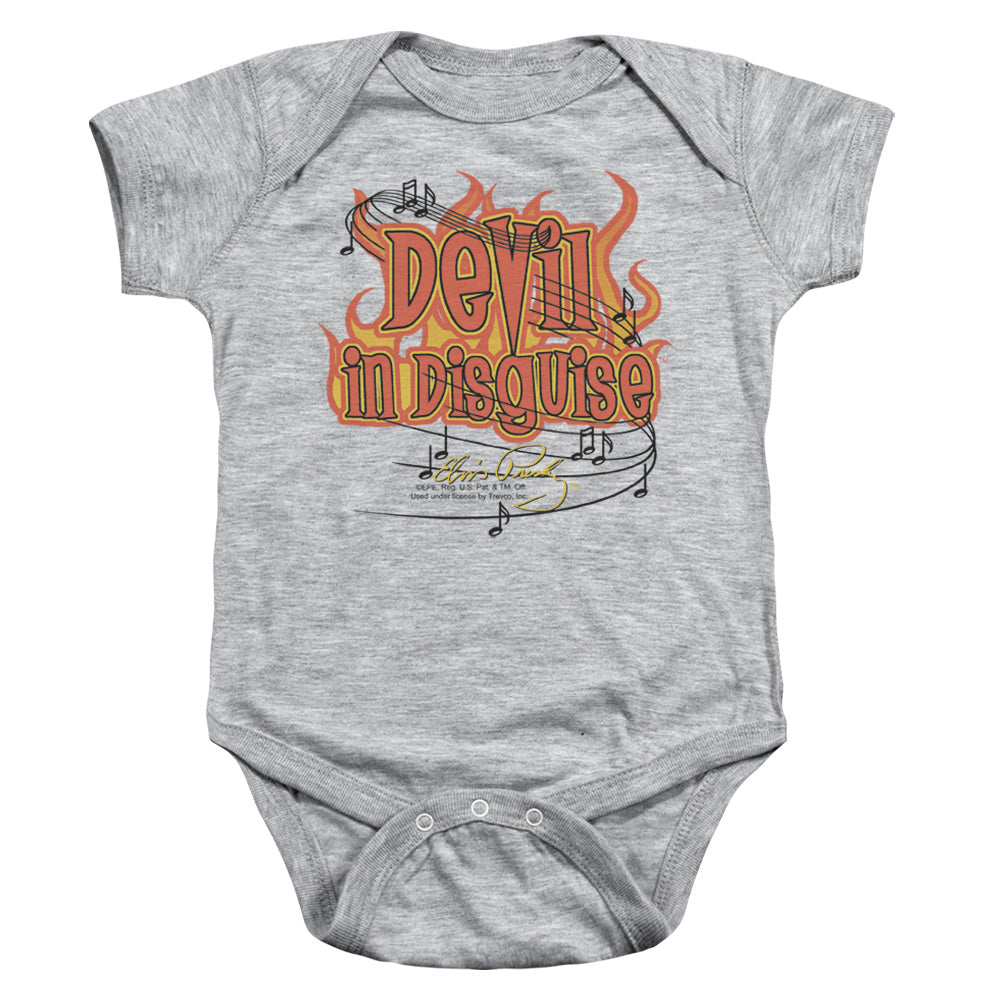 ELVIS PRESLEY/DEVIL - INFANT SNAPSUIT - ATHLETIC HEATHER