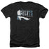 ELVIS PRESLEY/ELV 75 LOGO - ADULT HEATHER - BLACK