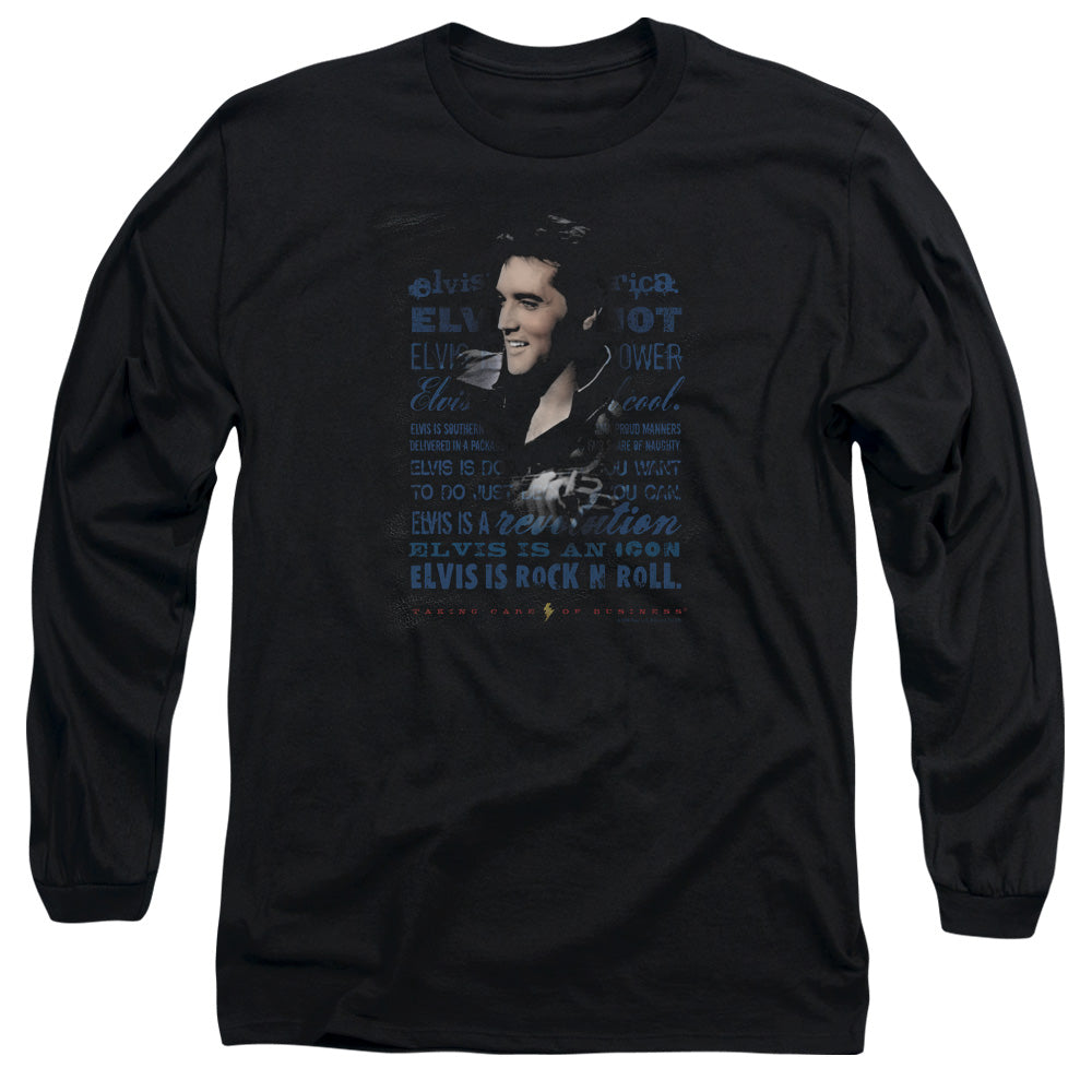 ELVIS PRESLEY/ICON - L/S ADULT 18/1 - BLACK