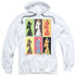 ELVIS PRESLEY/RETRO BOXES - ADULT PULLOVER HOODIE - WHITE