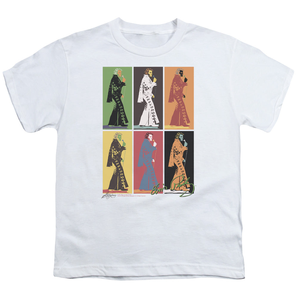 ELVIS PRESLEY/RETRO BOXES - S/S YOUTH 18/1 - WHITE