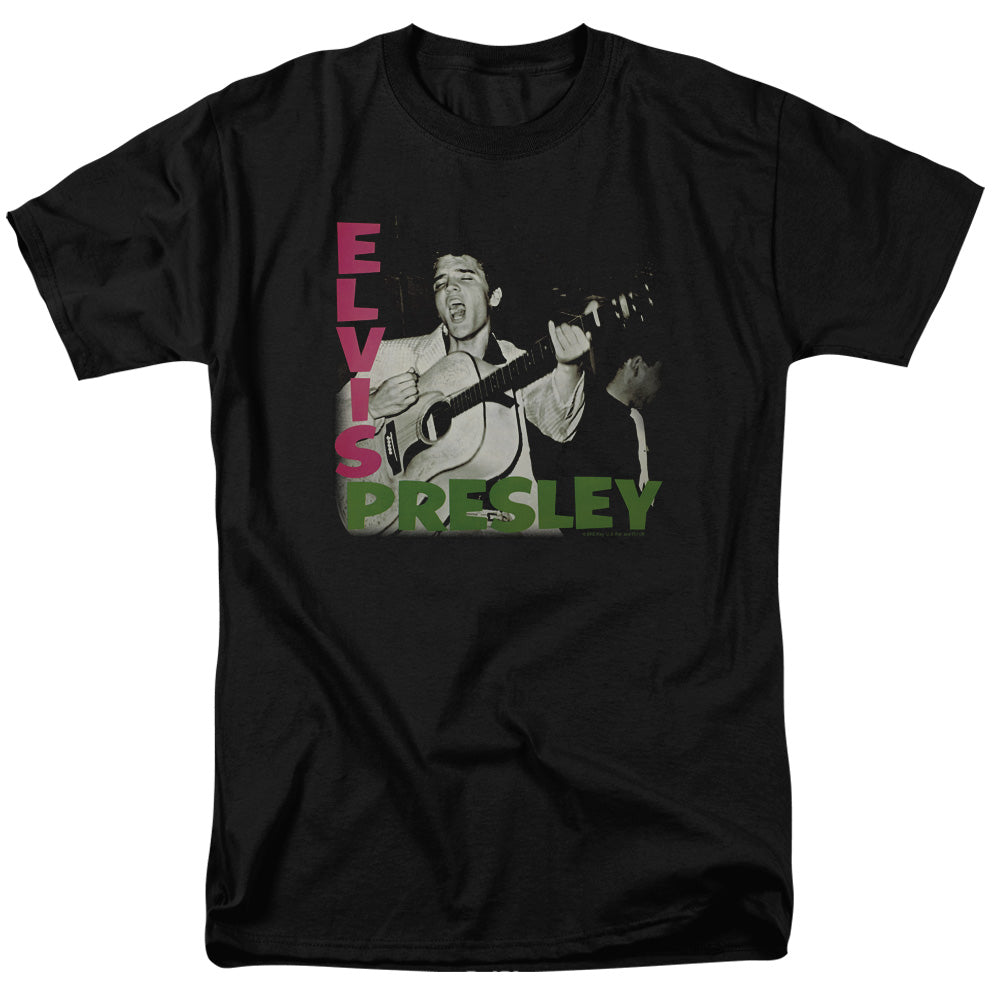 ELVIS PRESLEY/ELVIS PRESLEY ALBUM - S/S ADULT 18/1 - BLACK
