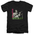 ELVIS PRESLEY/ELVIS PRESLEY ALBUM - S/S ADULT V-NECK 30/1 - BLACK