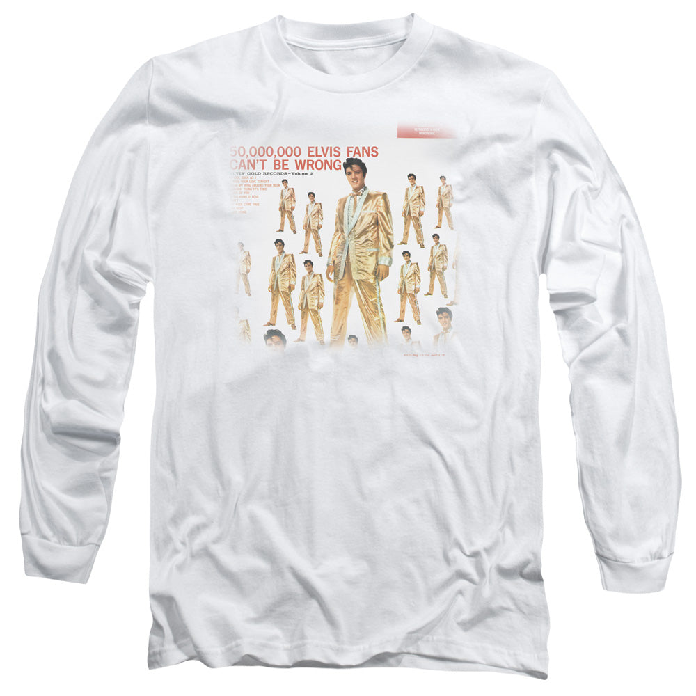 ELVIS PRESLEY/50 MILLION FANS - L/S ADULT 18/1 - WHITE