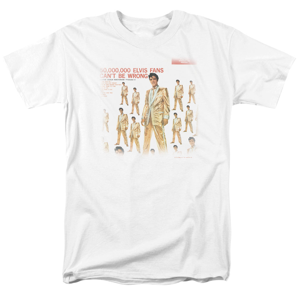 ELVIS PRESLEY/50 MILLION FANS - S/S ADULT 18/1 - WHITE
