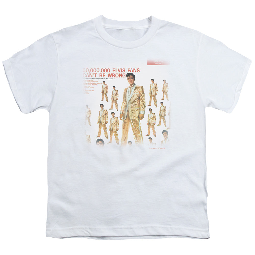 ELVIS PRESLEY/50 MILLION FANS - S/S YOUTH 18/1 - WHITE