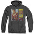 ELVIS PRESLEY/BLUE HAWAII ALBUM - ADULT HEATHER HOODIE - BLACK