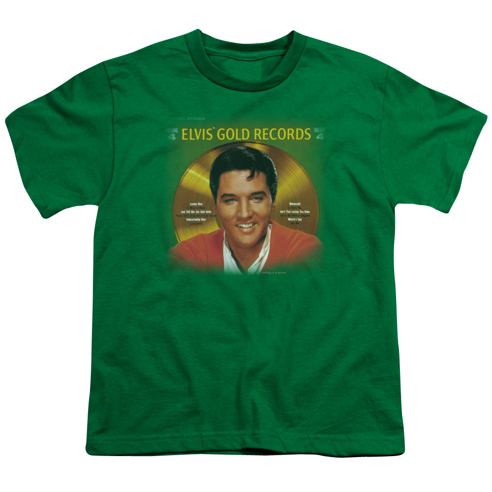 ELVIS PRESLEY/GOLD RECORDS - S/S YOUTH 18/1 - KELLY GREEN