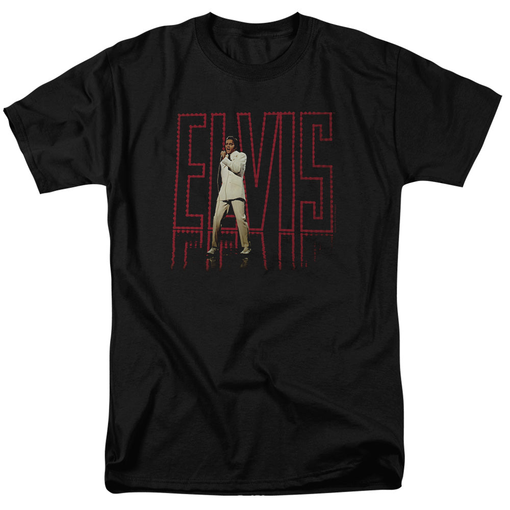 ELVIS PRESLEY/ELVIS 68 ALBUM - S/S ADULT 18/1 - BLACK
