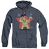ELVIS PRESLEY/LIL G I - ADULT HEATHER HOODIE - NAVY