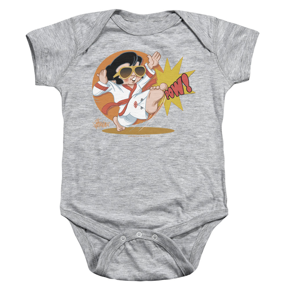 ELVIS PRESLEY/KARATE KING - INFANT SNAPSUIT - ATHLETIC HEATHER