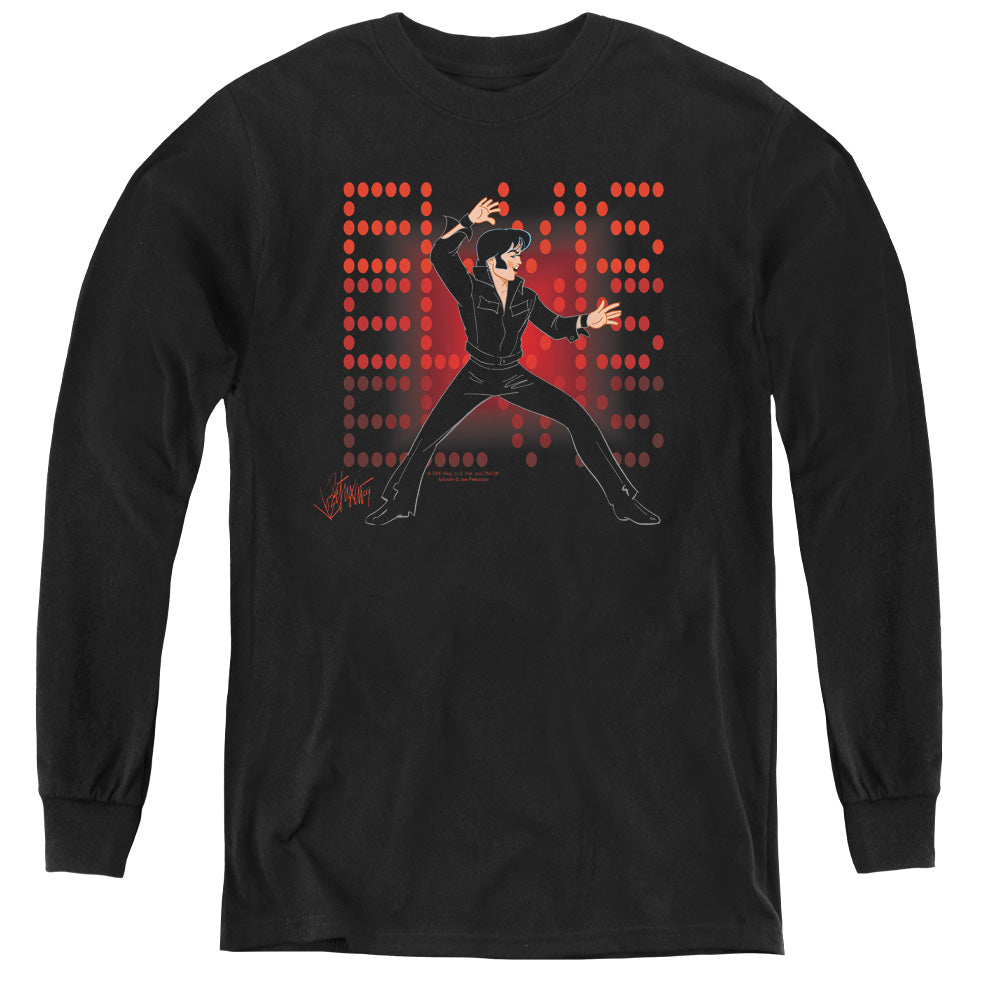 ELVIS PRESLEY/69 ANIME - YOUTH LONG SLEEVE TEE - BLACK