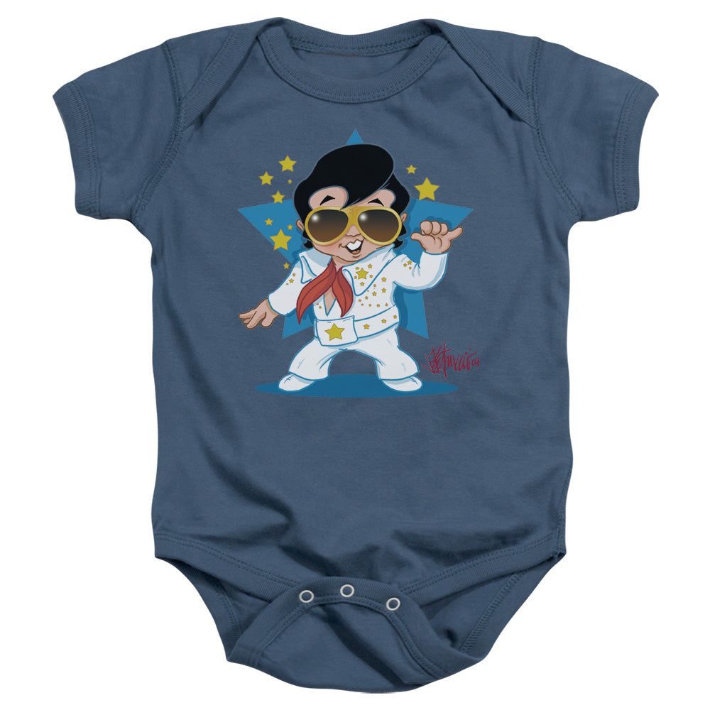 ELVIS PRESLEY/JUMPSUIT - INFANT SNAPSUIT - SLATE