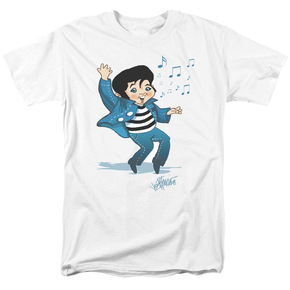 ELVIS PRESLEY/LIL JAILBIRD - S/S ADULT 18/1 - WHITE