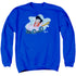 ELVIS PRESLEY/SPEEDWAY - ADULT CREWNECK SWEATSHIRT - ROYAL BLUE