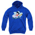 ELVIS PRESLEY/SPEEDWAY - YOUTH PULLOVER HOODIE - ROYAL BLUE