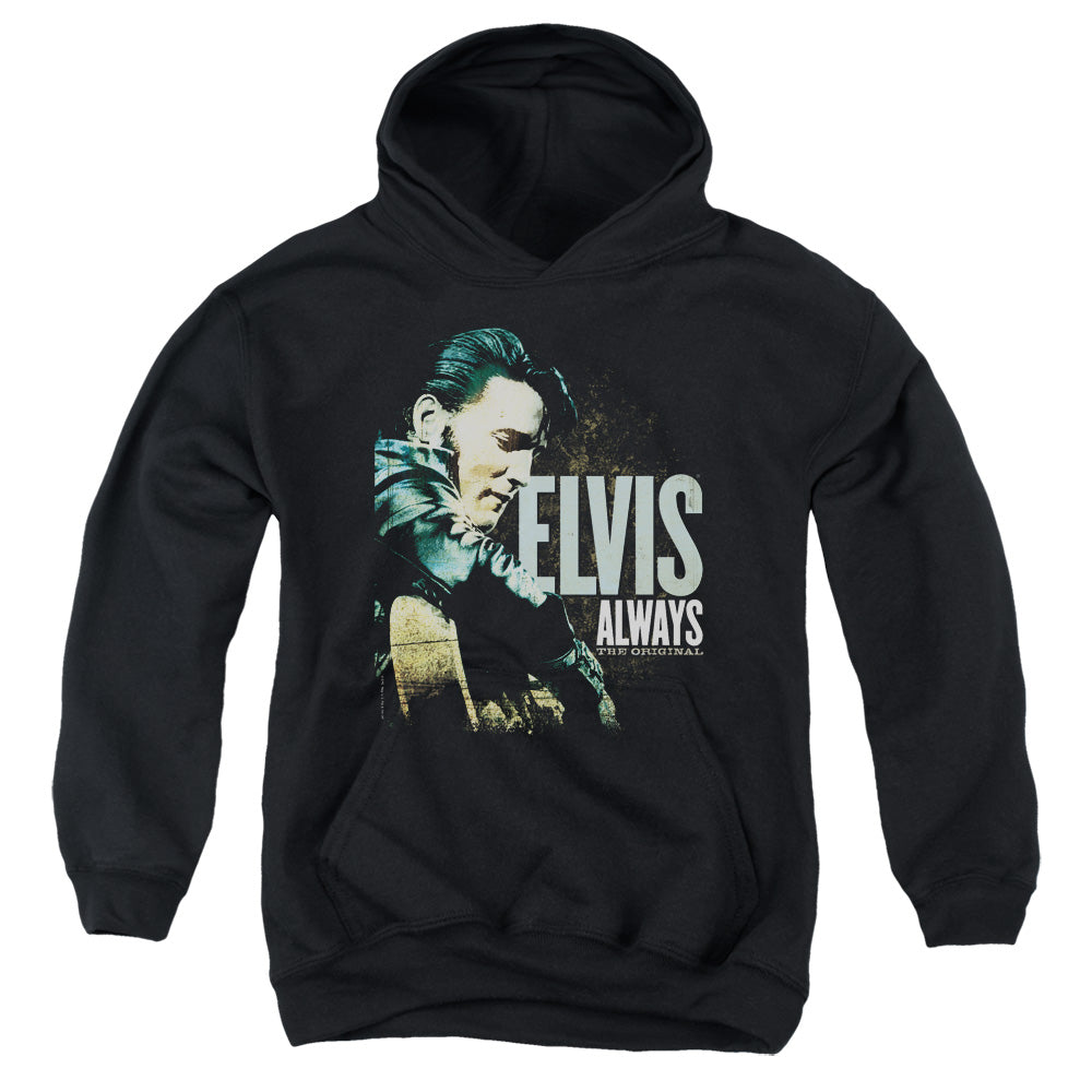 ELVIS PRESLEY/ALWAYS THE ORIGINAL - YOUTH PULLOVER HOODIE - BLACK