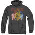 ELVIS PRESLEY/VEGAS REMEMBERED - ADULT HEATHER HOODIE - BLACK