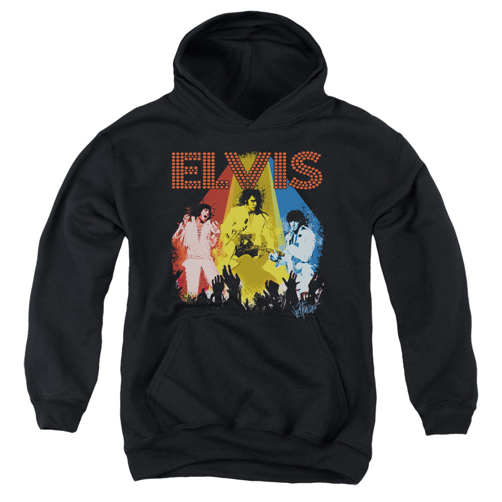 ELVIS PRESLEY/VEGAS REMEMBERED - YOUTH PULLOVER HOODIE - BLACK