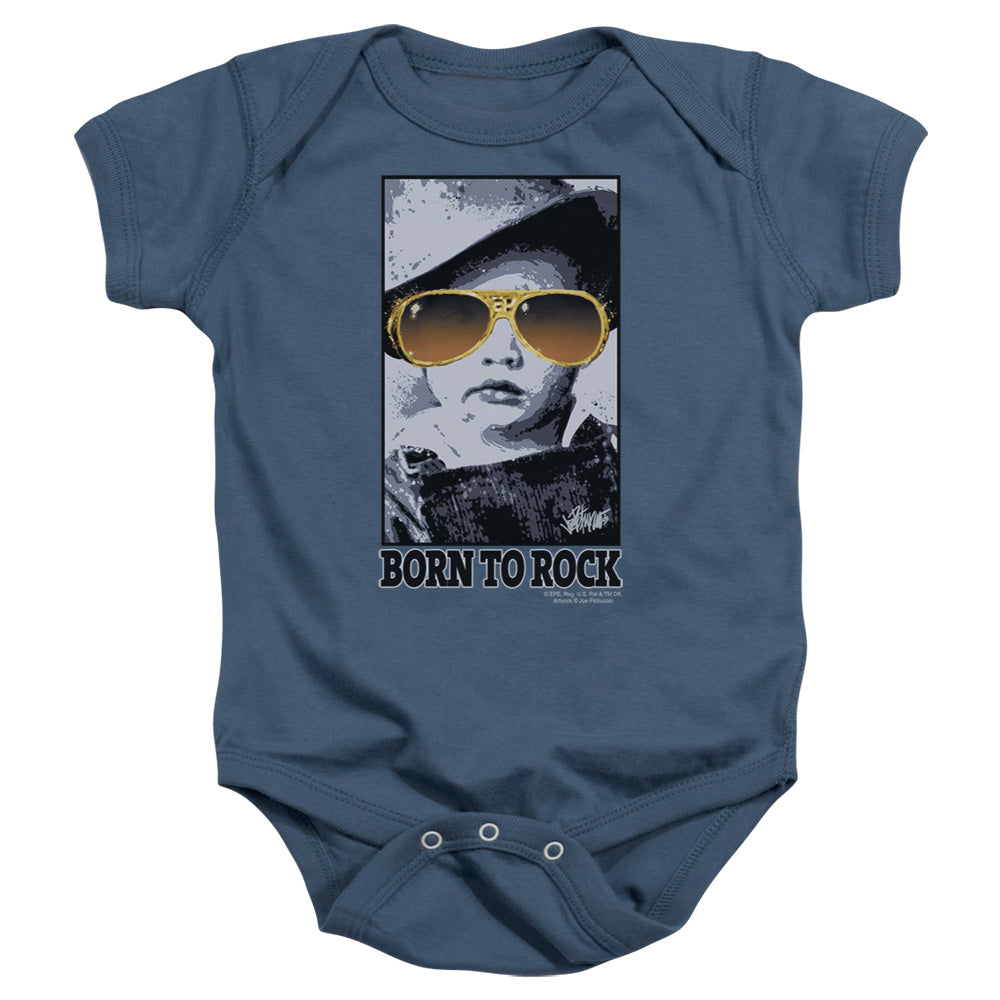 ELVIS PRESLEY/BORN TO ROCK - INFANT SNAPSUIT - SLATE