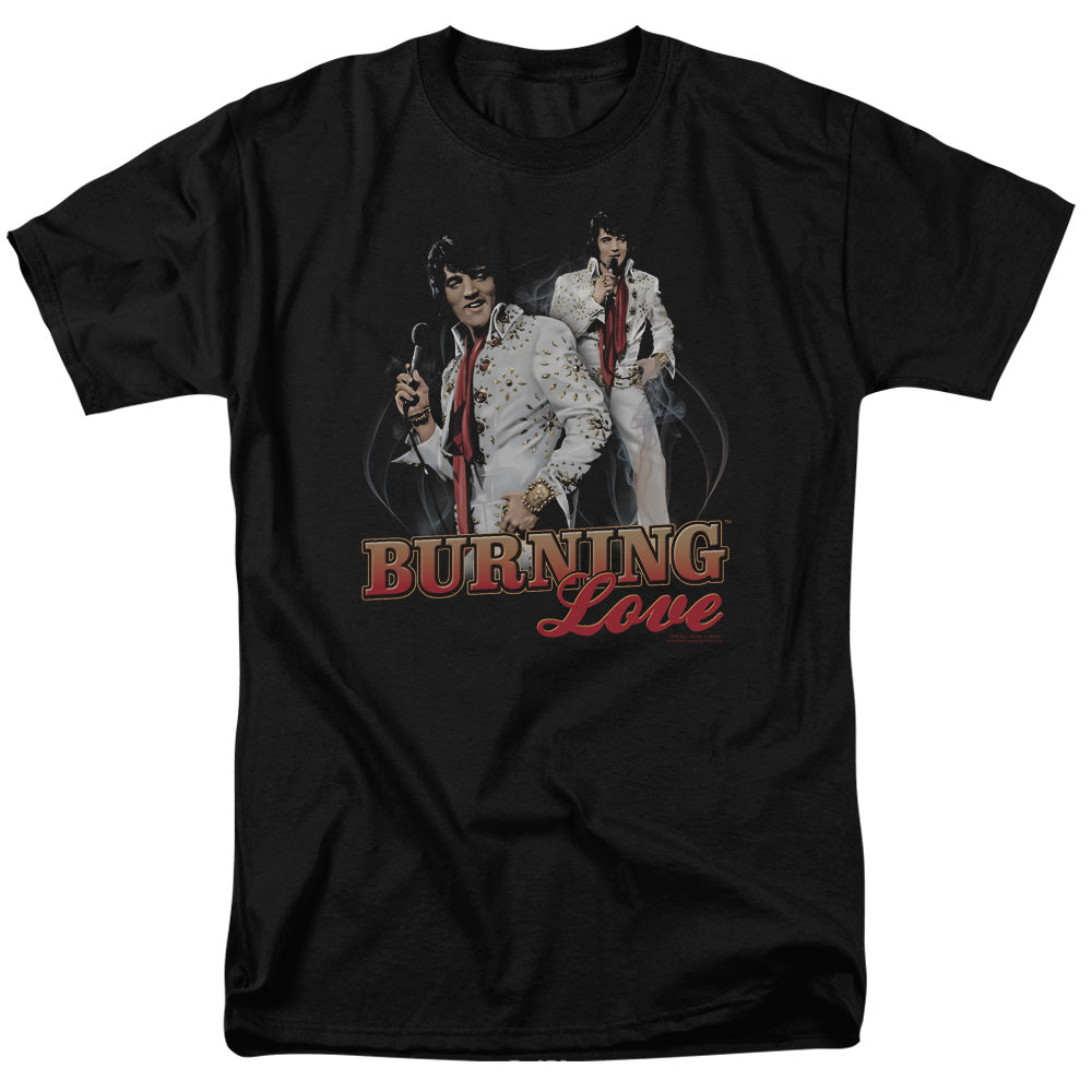 ELVIS PRESLEY/BURNING LOVE - S/S ADULT 18/1 - BLACK