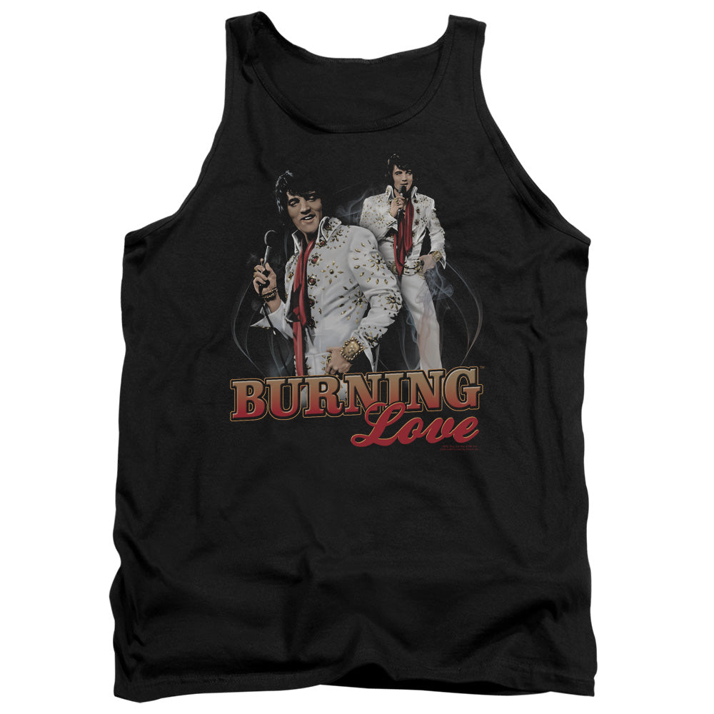 ELVIS PRESLEY/BURNING LOVE - ADULT TANK - BLACK