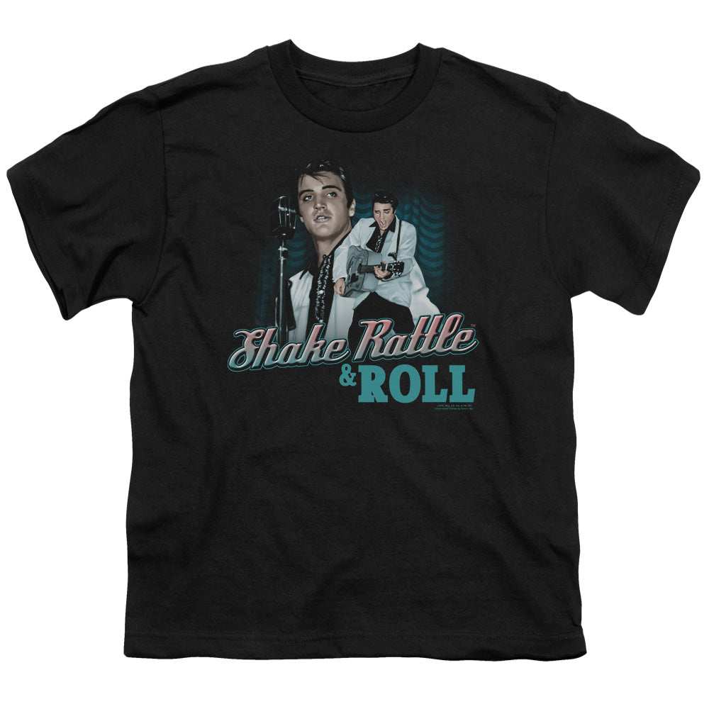 ELVIS PRESLEY/SHAKE RATTLE & ROLL - S/S YOUTH 18/1 - BLACK