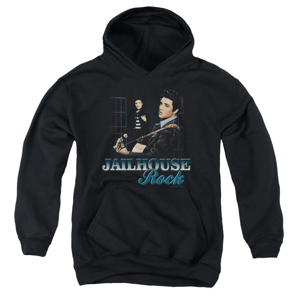 ELVIS PRESLEY/JAILHOUSE ROCK - YOUTH PULLOVER HOODIE - BLACK