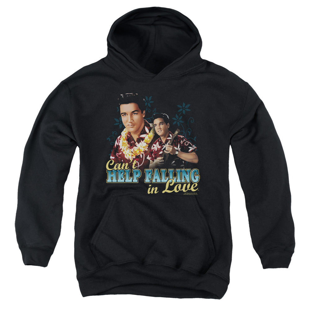 ELVIS PRESLEY/CANT HELP FALLING - YOUTH PULLOVER HOODIE - BLACK