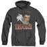 ELVIS PRESLEY/TROUBLE - ADULT HEATHER HOODIE - BLACK