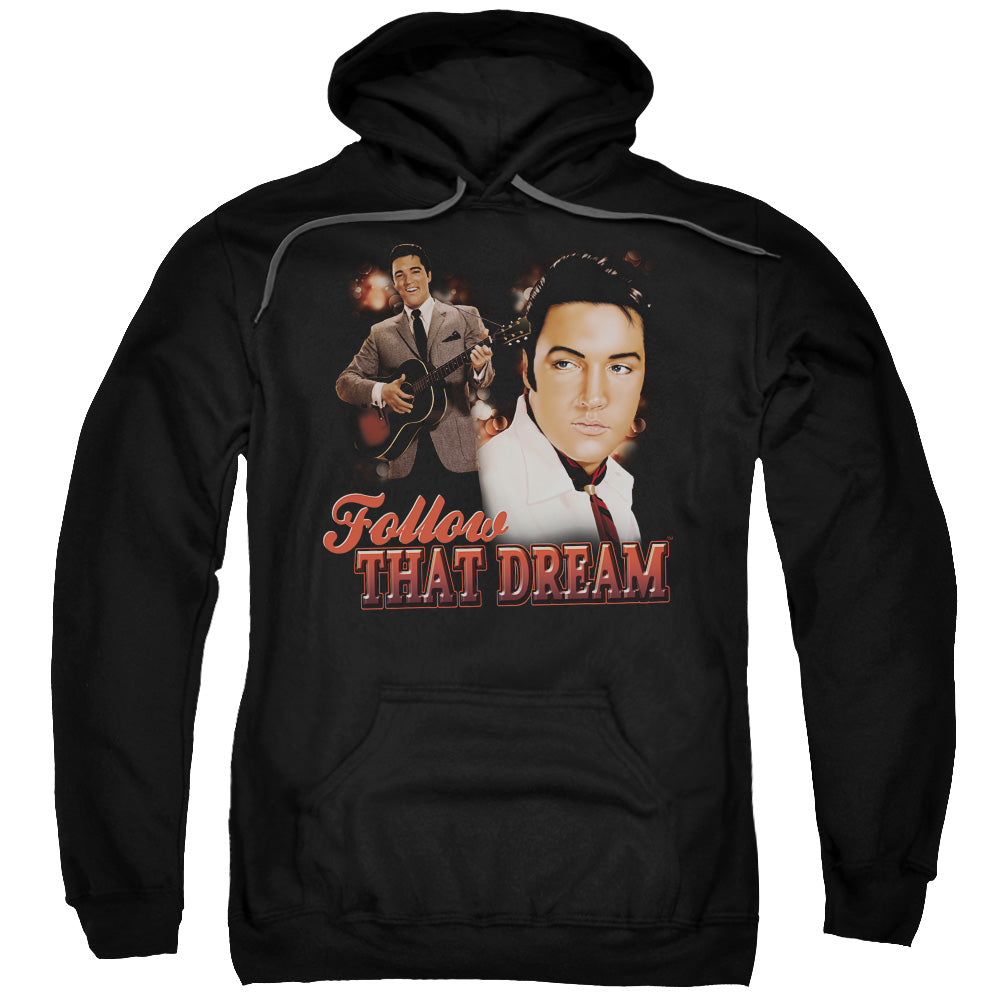 ELVIS PRESLEY/FOLLOW THAT DREAM - ADULT PULLOVER HOODIE - BLACK