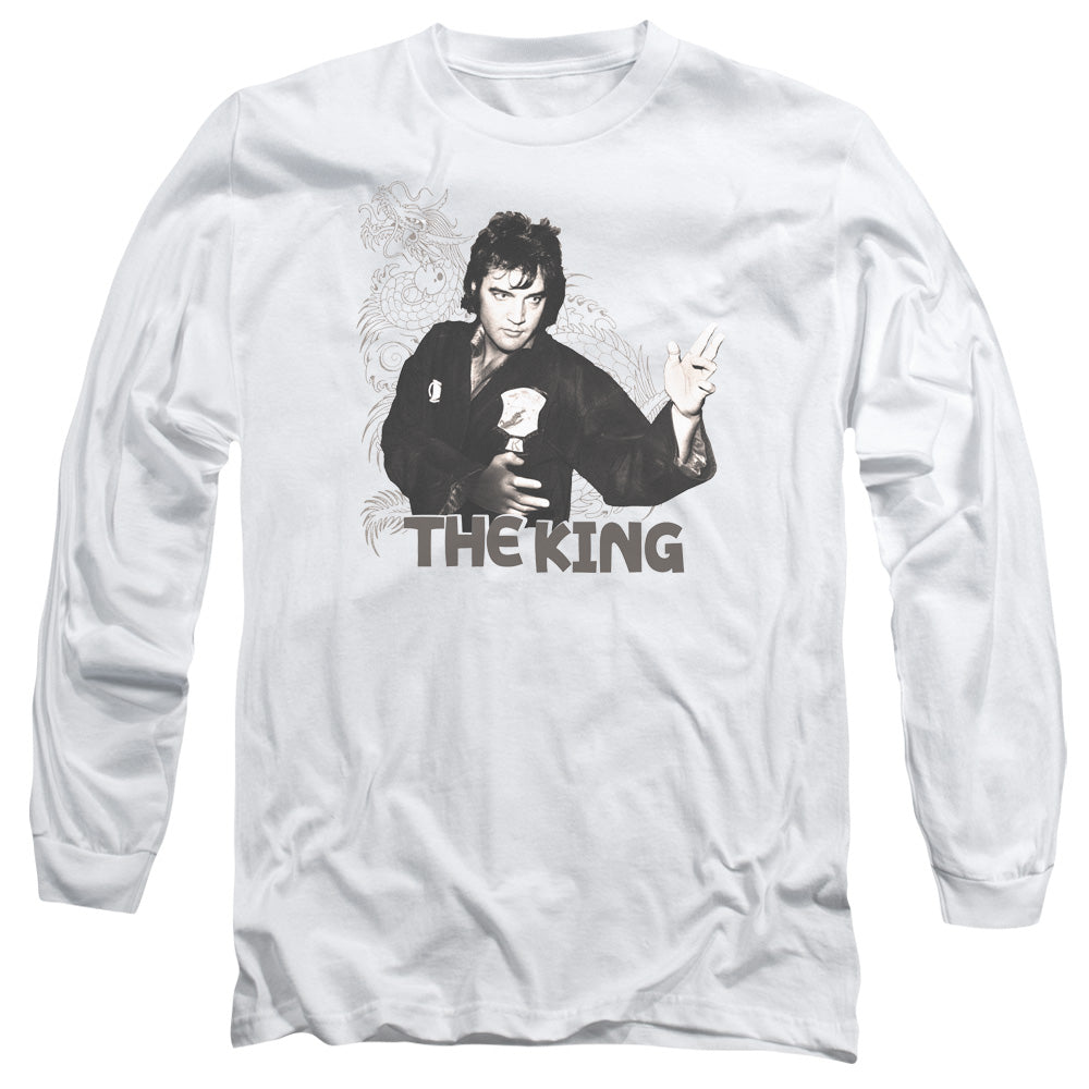 ELVIS PRESLEY/FIGHTING KING - L/S ADULT 18/1 - WHITE