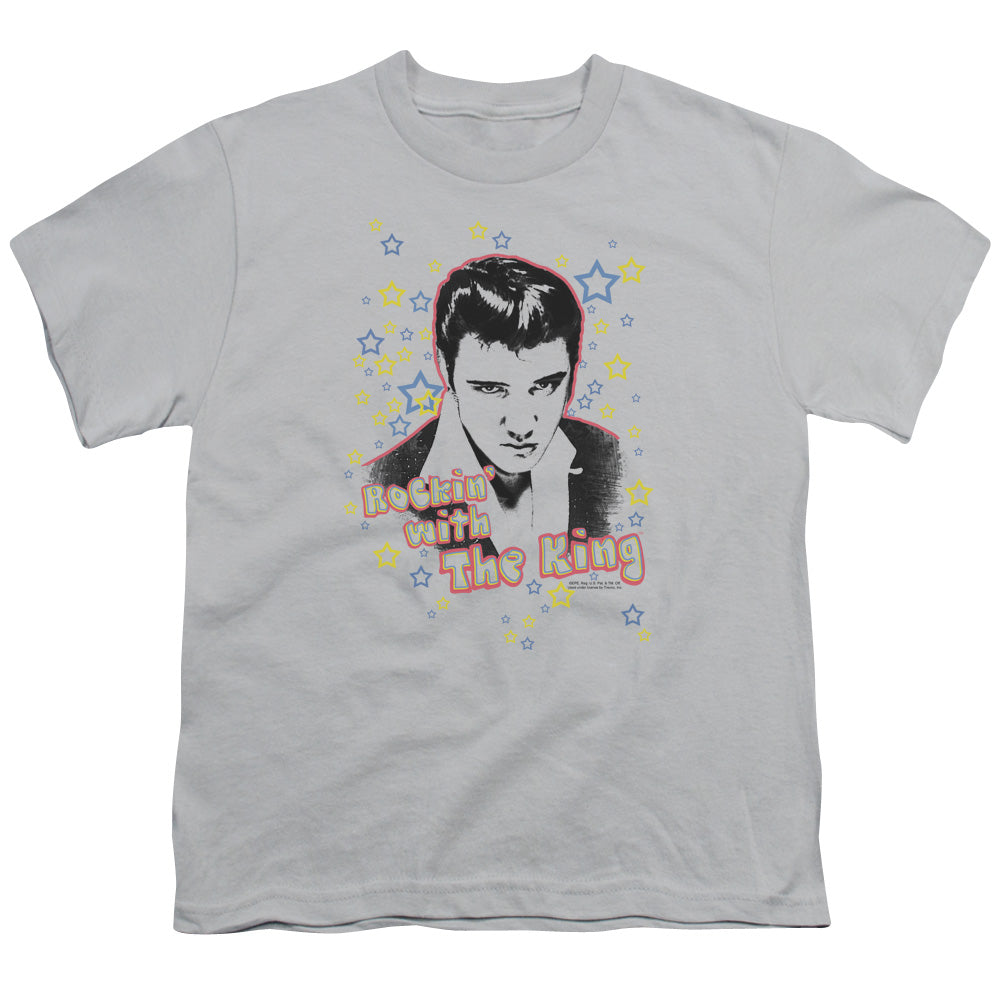 ELVIS PRESLEY/ROCKIN WITH THE KING - S/S YOUTH 18/1 - SILVER