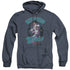 ELVIS PRESLEY/TOTAL TROUBLE - ADULT HEATHER HOODIE - NAVY