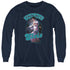 ELVIS PRESLEY/TOTAL TROUBLE - YOUTH LONG SLEEVE TEE - NAVY