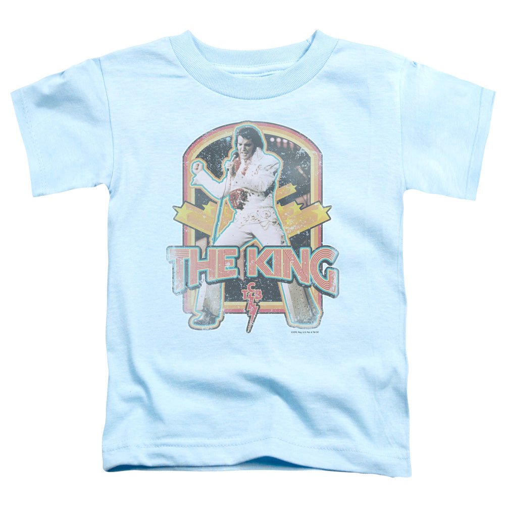 ELVIS PRESLEY/DISTRESSED KING - S/S TODDLER TEE - LIGHT BLUE