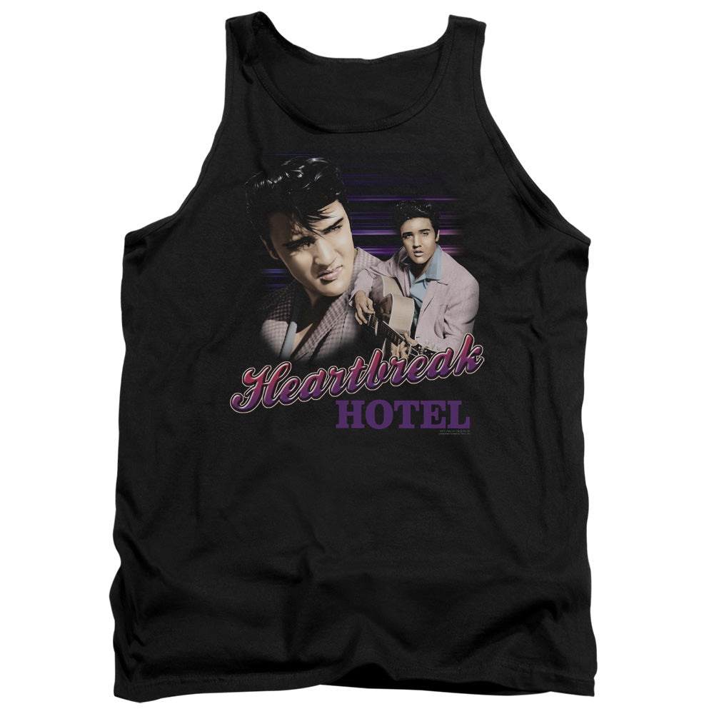 ELVIS PRESLEY/HEARTBREAK HOTEL - ADULT TANK - BLACK