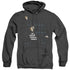ELVIS PRESLEY/BLUE BARS - ADULT HEATHER HOODIE - BLACK