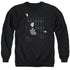 ELVIS PRESLEY/BLUE BARS - ADULT CREWNECK SWEATSHIRT - BLACK
