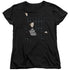 ELVIS PRESLEY/BLUE BARS - S/S WOMENS TEE - BLACK