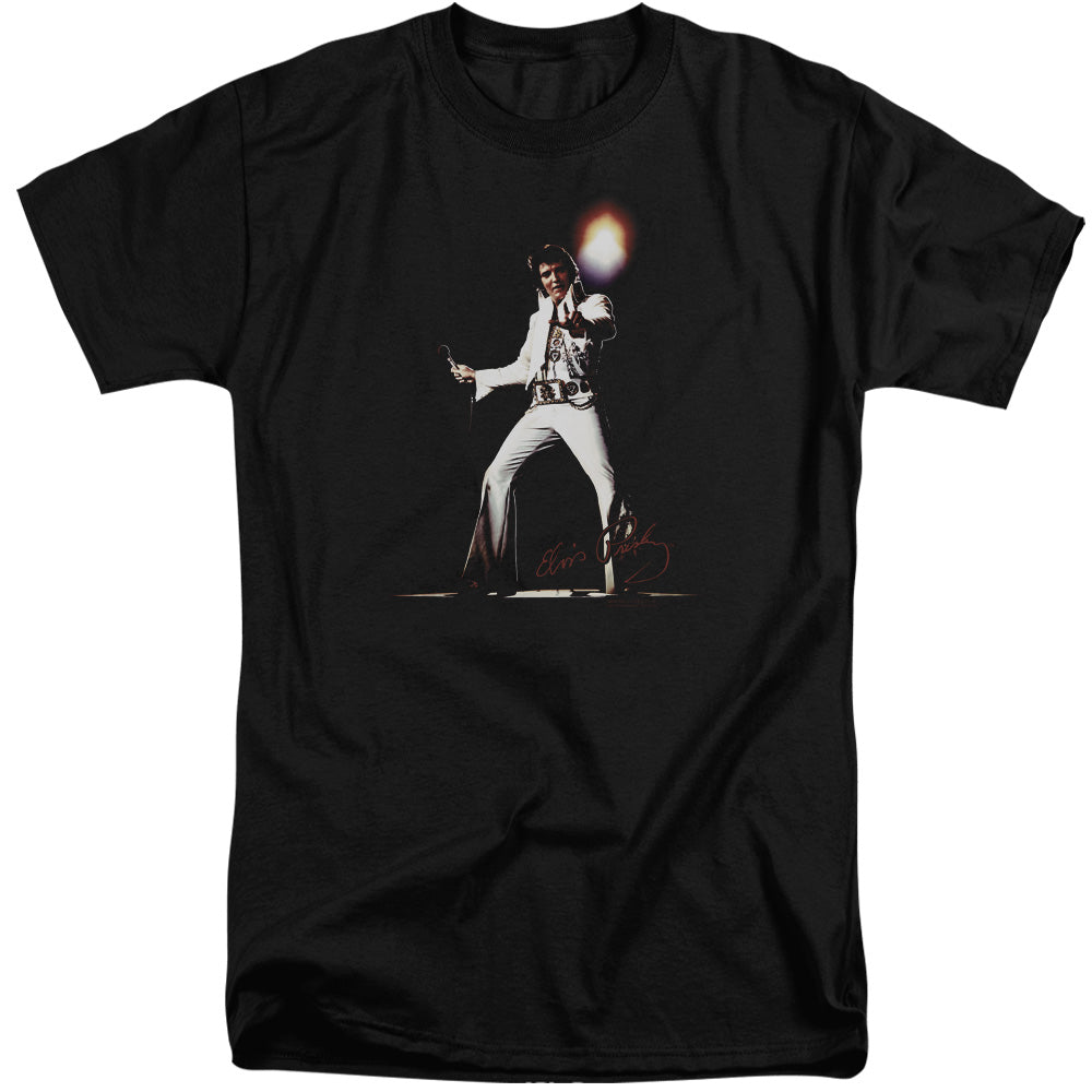 ELVIS PRESLEY/GLORIOUS - S/S ADULT TALL 18/1 - BLACK