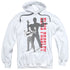 ELVIS PRESLEY/LOOK NO HANDS - ADULT PULLOVER HOODIE - WHITE
